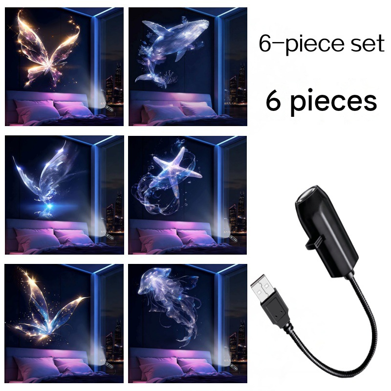 🎄🌟 Plug-&-Play HD Christmas Projector – 6 or 10 Festive Scenes