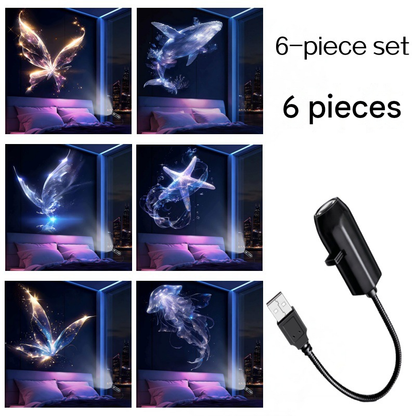 🎄🌟 Plug-&-Play HD Christmas Projector – 6 or 10 Festive Scenes