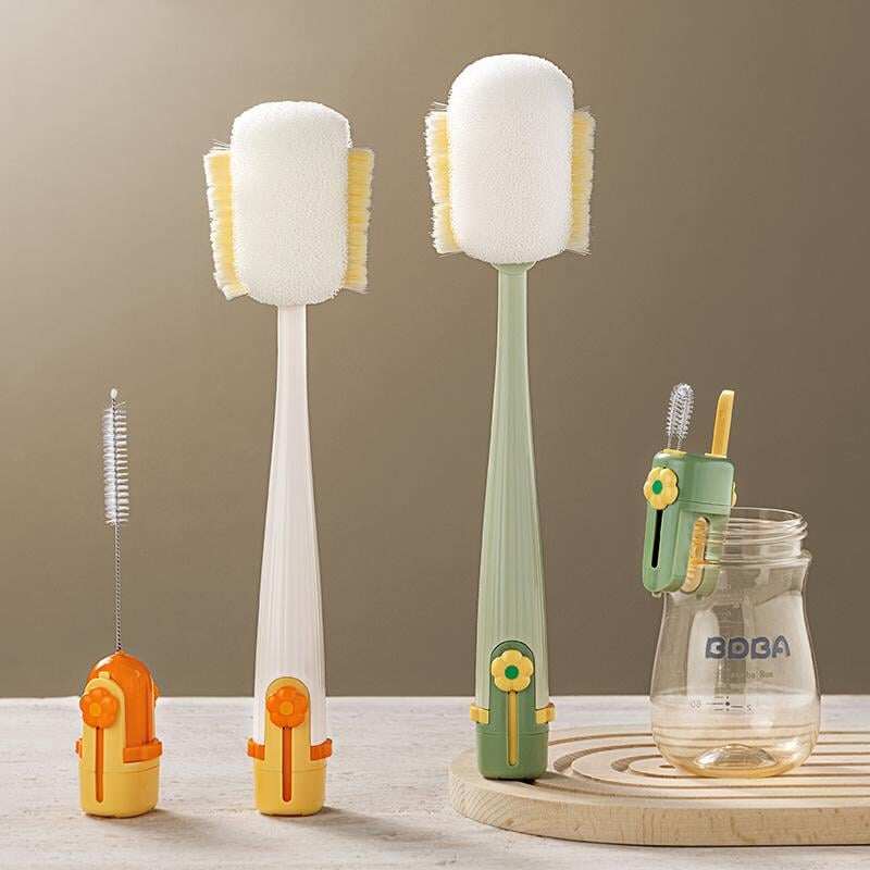 Multi-functional 5-in-1 Baby Bottle Cleaning Brush – For Cup Lid Cleaning & Home Kitchen Tasks