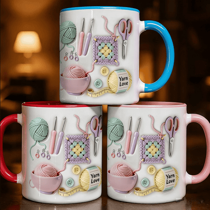 Yarn Love Mug, Gift For Crafters And Creative Souls