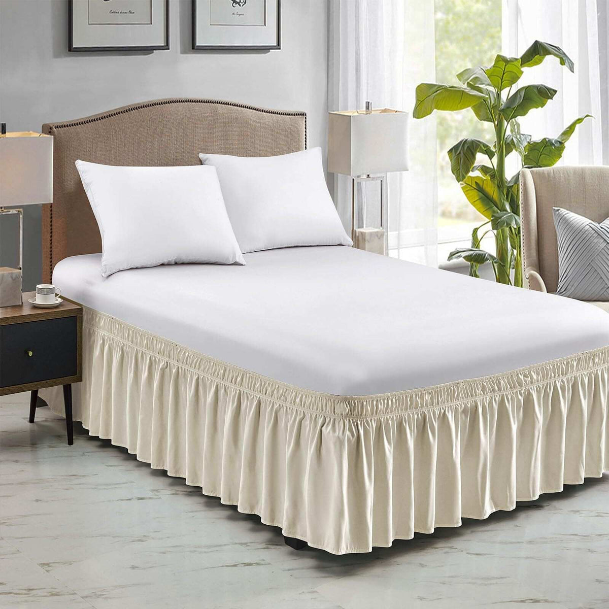 Adjustable Elastic Belt Drop Bed Skirt