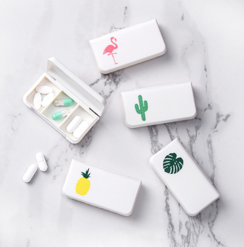 Creative portable three-compartment small medicine box mini pill box travel medicine sub-pack medicine box 14g