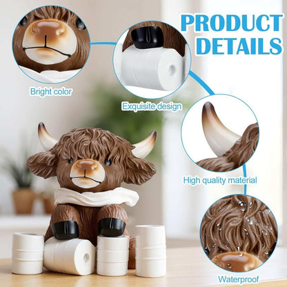 Cow Statue - Bathroom Theme Resin Sculpture | Resin Animal Figures