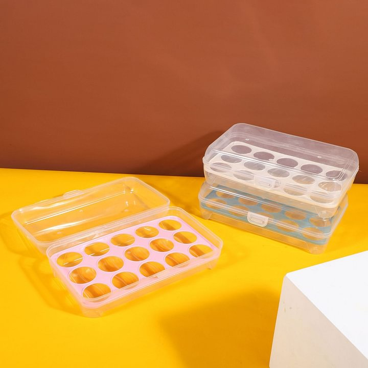 New refrigerator egg storage PP box plastic box PP box transparent fresh transparent egg rack kitchen storage