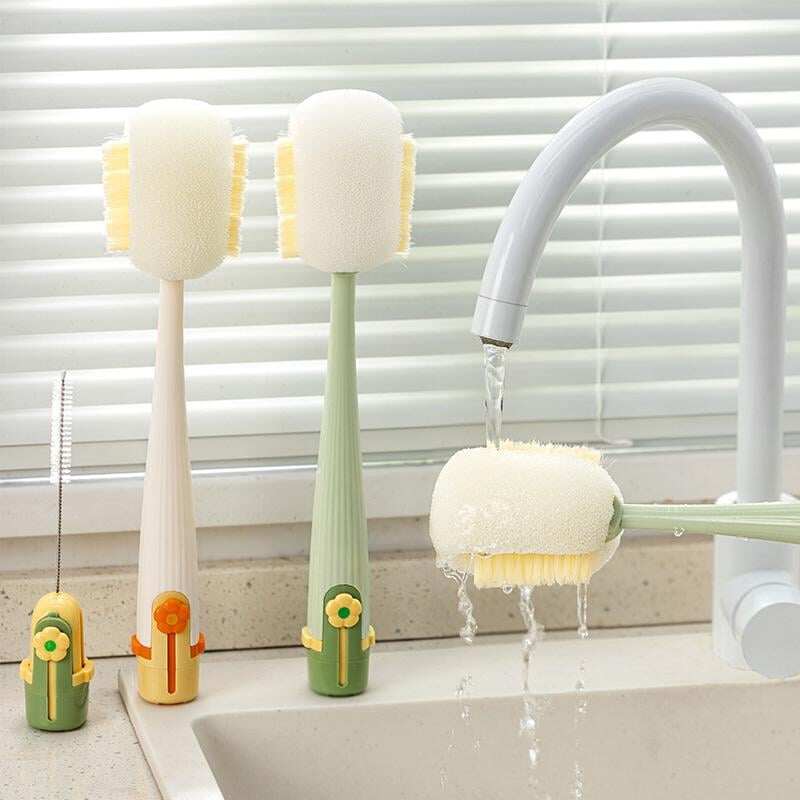 Multi-functional 5-in-1 Baby Bottle Cleaning Brush – For Cup Lid Cleaning & Home Kitchen Tasks