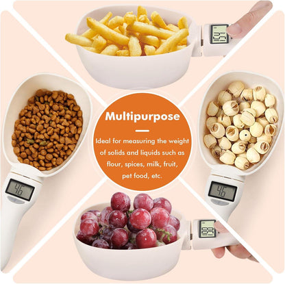 Digital Measuring Spoon- for Cooking Baking - Smart Adjustable Measure Cup for Home Cooks Bakers Pet Owners