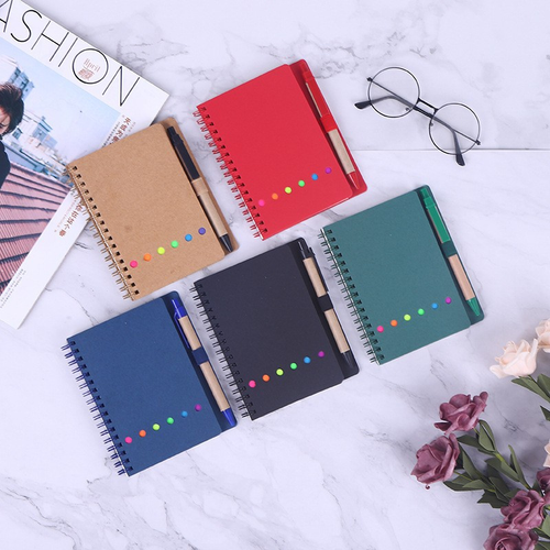 Coil Notebook Advertising Business Kraft Paper Sticky Note Index Sticker Combination Creative Note Pad