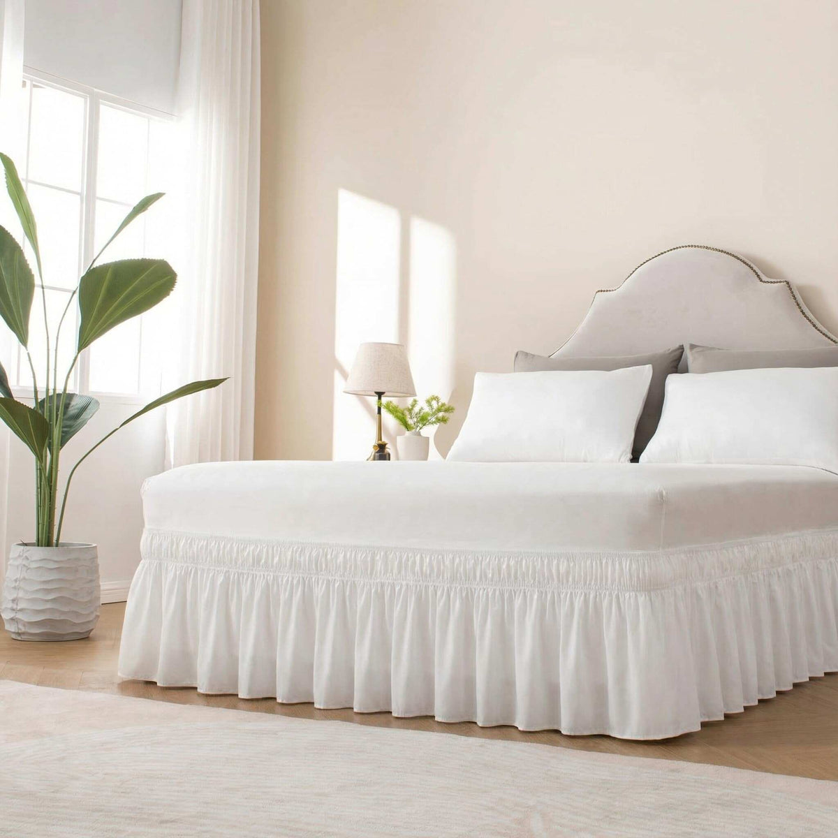 Adjustable Elastic Belt Drop Bed Skirt