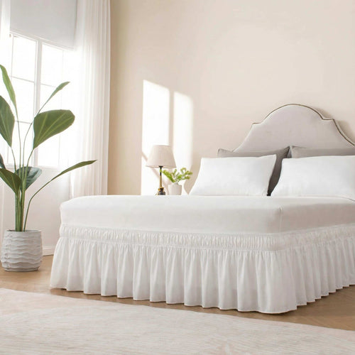 Adjustable Elastic Belt Drop Bed Skirt
