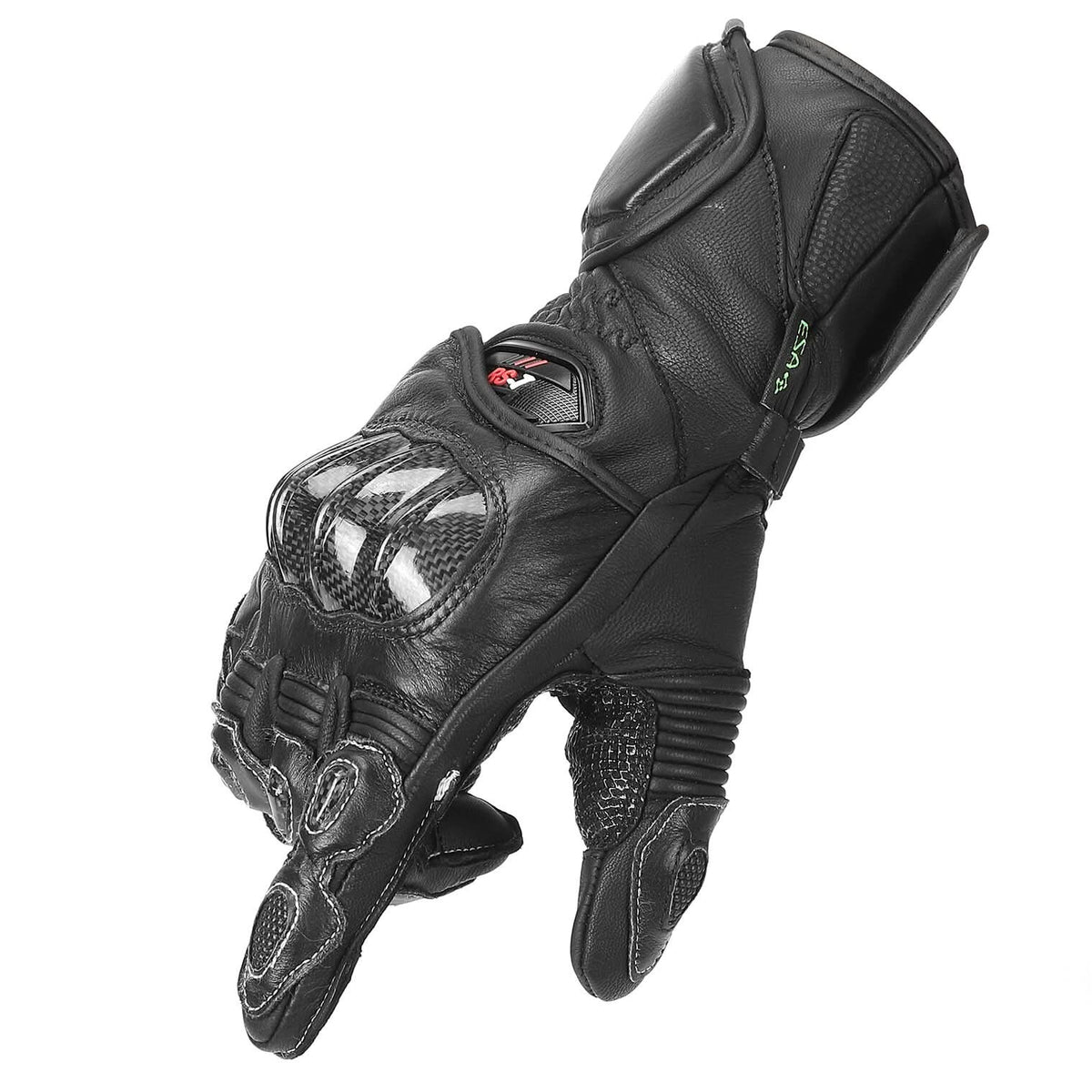 Carbon Fiber Motorcycle Gloves – Kevlar Stitch. ESA Padding & Touchscreen