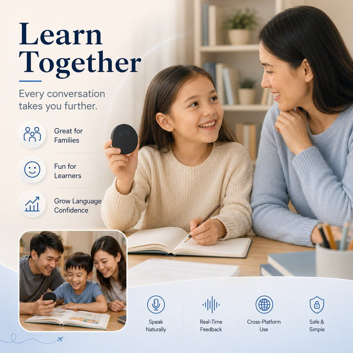 🌍HOT SALE 🎙️AI Real-Time Language Practice Companion – Supports 108 Languages