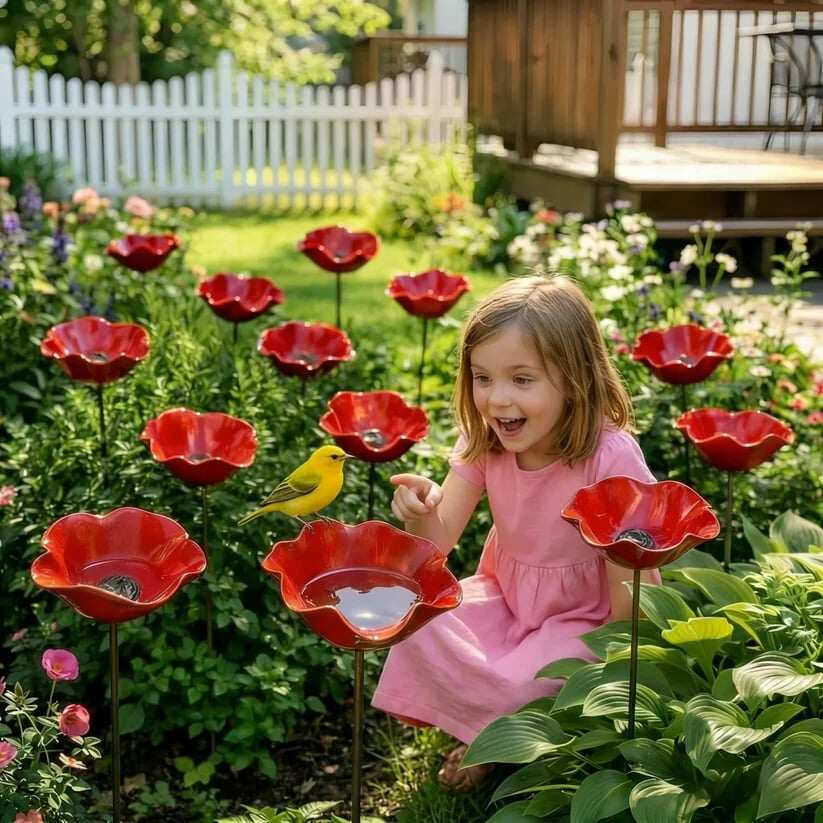 Everlasting Garden Blooms - Handmade  Metal Flower Garden Stake