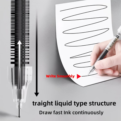 30pcs/10pcs Direct Liquid Quick Drying Ballpoint Pen, 0.5Mm Black, Blue, Red. Brush Questions to Write Homework Gel Pen, School Office Writing Stationery Gel Pen, A Good Pen to Write