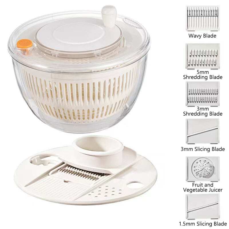 Large Capacity Multi-Function Salad Spinner