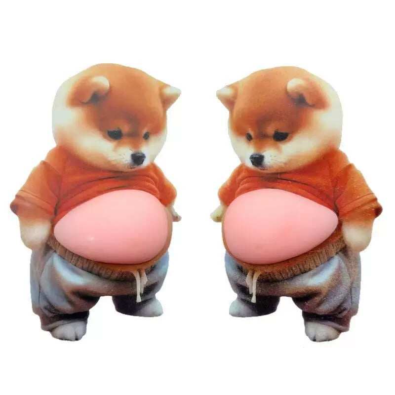 3D Dog & Cat Mochi Stickers 🐾 Stress Relief Fidget Toys Silicone Buffers for Cars & Walls Perfect Holiday Gifts
