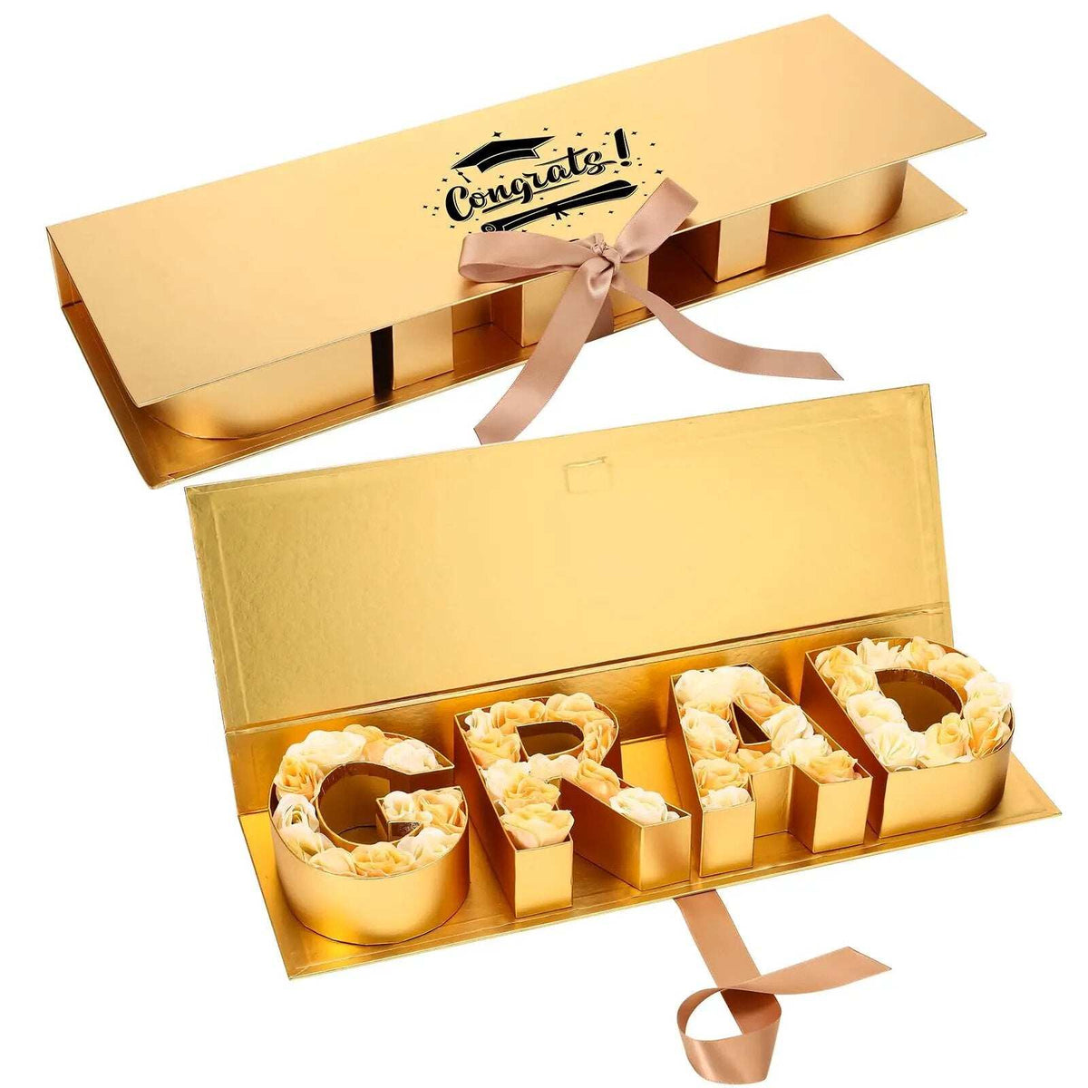 🎓 DIY Graduation Gift Box with Ribbon – Large Empty Box for Gifts, Candy, Cookies, Flowers & More 🎁