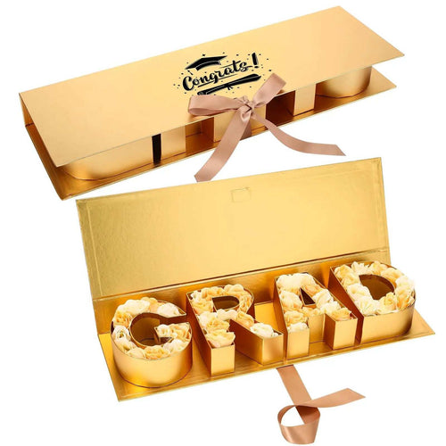 🎓 DIY Graduation Gift Box with Ribbon – Large Empty Box for Gifts, Candy, Cookies, Flowers & More 🎁