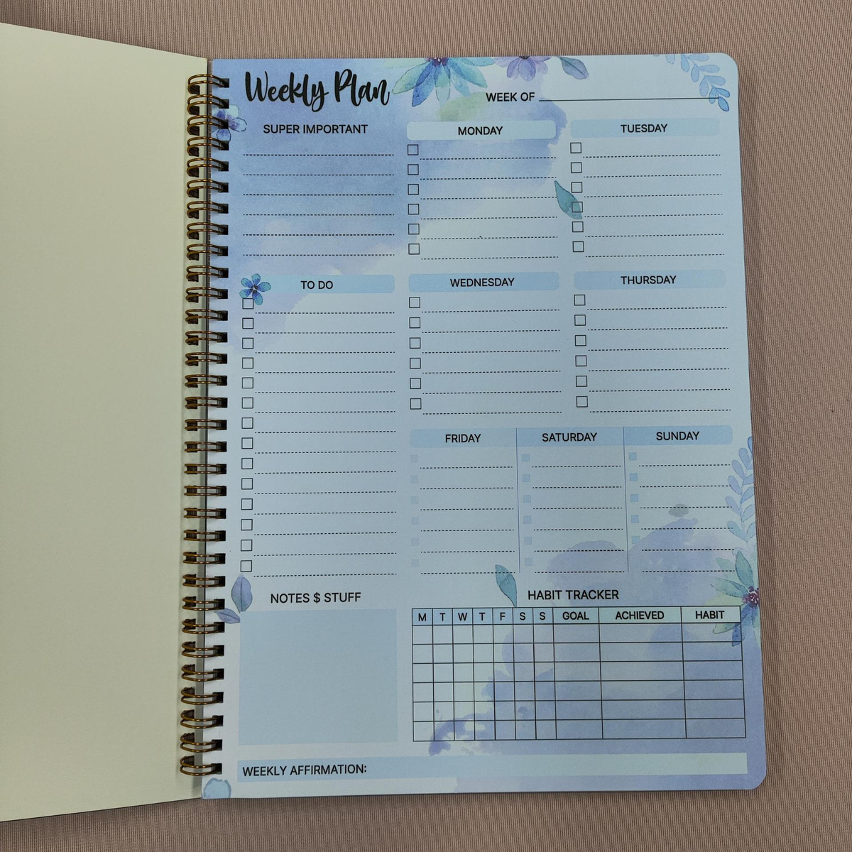Daily Planner A5 Notebook Coil Annual Planner Simple Schedule A4 Anniversary Planner Coil Loose-Leaf Notebook