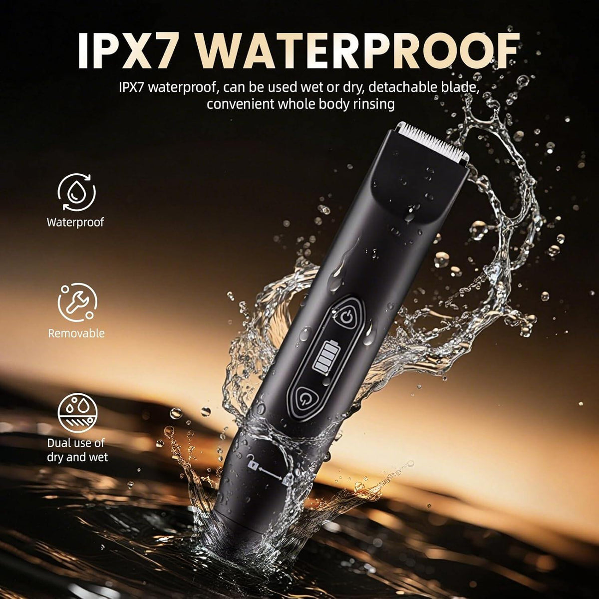 Electric Groin Hair Trimmer .Nose Hair Trimmer. Dual Heads Waterproof Ball Pubic Shaver for Male and Female.Wet/Dry Body Razor