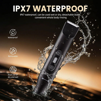 Electric Groin Hair Trimmer .Nose Hair Trimmer. Dual Heads Waterproof Ball Pubic Shaver for Male and Female.Wet/Dry Body Razor