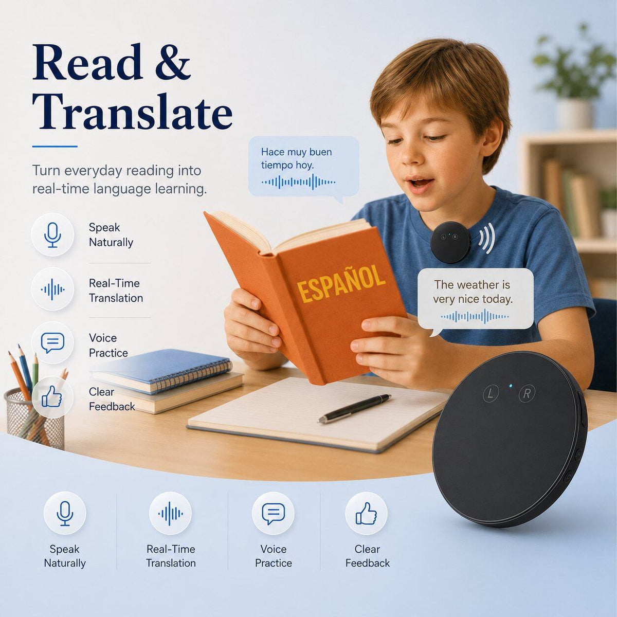 🌍HOT SALE 🎙️AI Real-Time Language Practice Companion – Supports 108 Languages