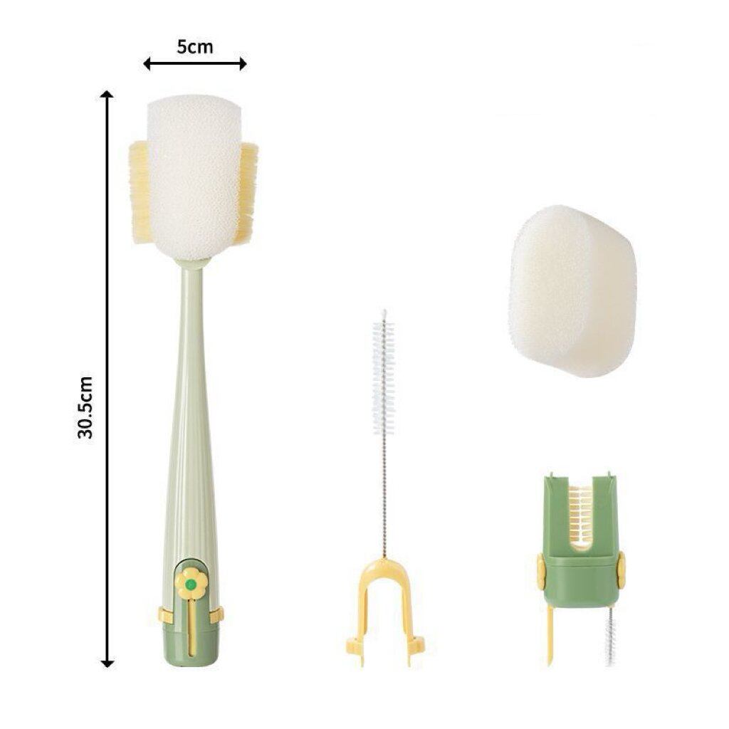 Multi-functional 5-in-1 Baby Bottle Cleaning Brush – For Cup Lid Cleaning & Home Kitchen Tasks