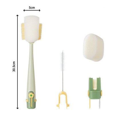 Multi-functional 5-in-1 Baby Bottle Cleaning Brush – For Cup Lid Cleaning & Home Kitchen Tasks